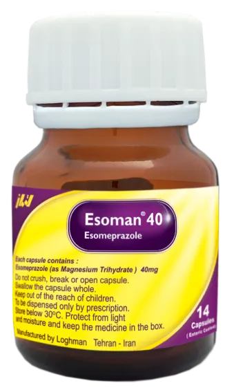 تصویر ESOMAN 40 mg Capsule
